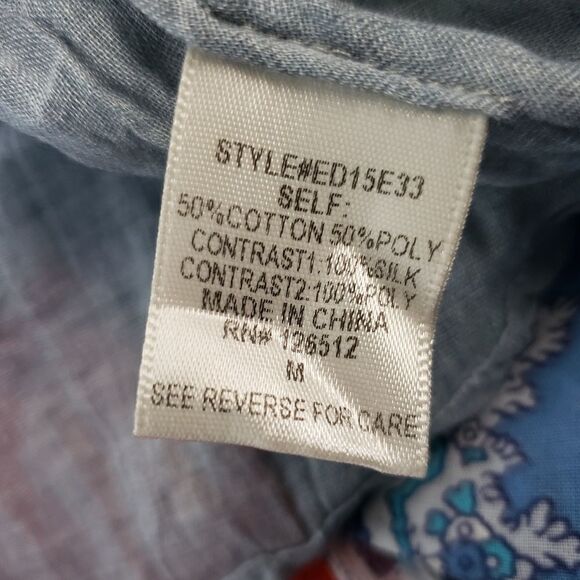 Aratta silent journey asymmetrical mixed media top - Picture 6 of 8